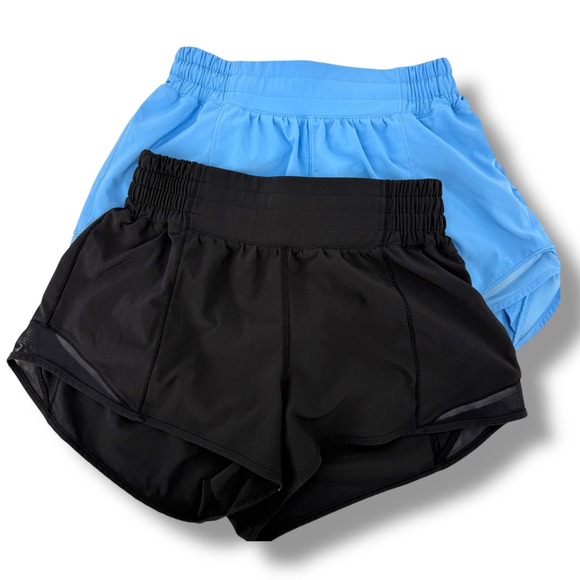 lululemon athletica Pants - Lululemon Speed Up Shorts Black Mesh 2 Set Women's Size 4 Athletic Running